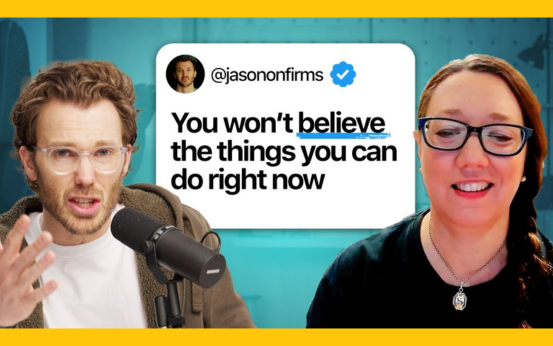 Jason and Karen talking about AI apps for accountants on the Jason on Firms podcast