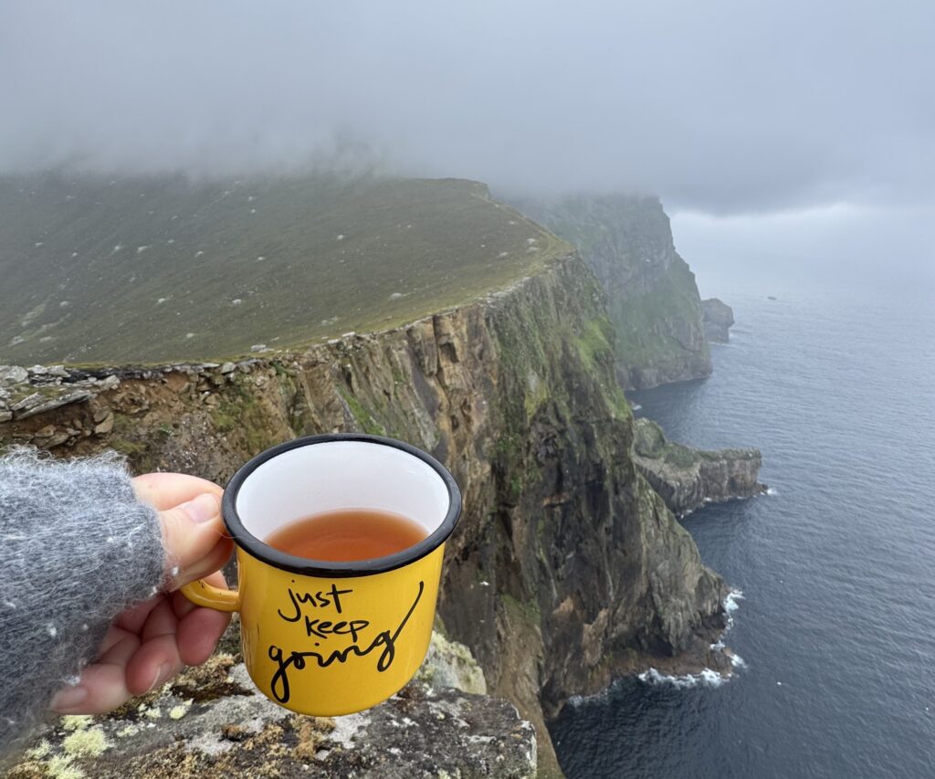 just keep going yellow mug st kilda