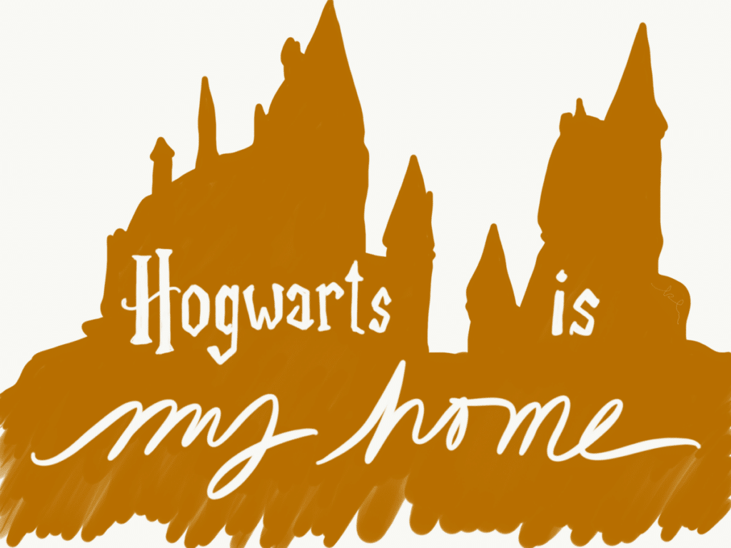 hogwarts is my home castle sketch